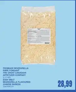 Wholesale Club EASY MELT MOZZARELLA FLAVOURED CHEESE SHREDS offer