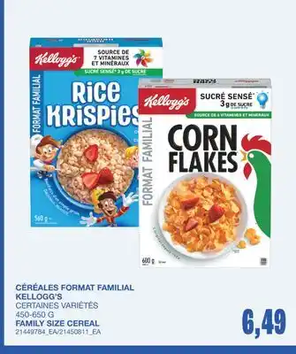Wholesale Club KELLOGG'S FAMILY SIZE CEREAL offer