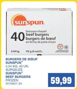 Wholesale Club BEEF BURGERS, 4,54 KG, 40 UN offer