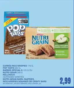 Wholesale Club NUTRI-GRAIN BARS, PASTRIES, RICE KRISPIES SQUARES OR CRISPY BARS offer