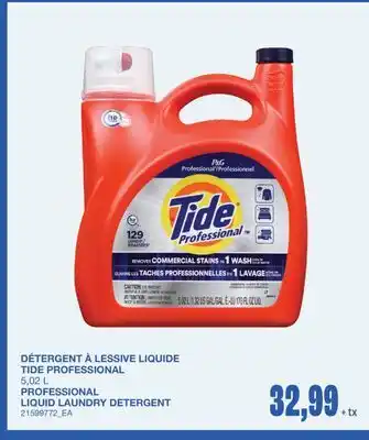 Wholesale Club TIDE PROFESSIONAL LIQUID LAUNDRY DETERGENT offer