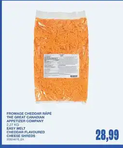 Wholesale Club EASY MELT CHEDDAR FLAVOURED CHEESE SHREDS offer
