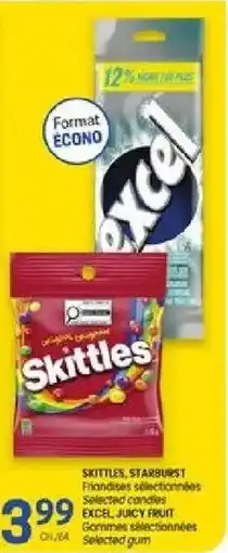 Uniprix SKITTLES, STARBURST / EXCEL, JUICY FRUIT offer