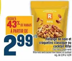 Marché Adonis Mélange de noix et craquelins classique ou cocktail rifai offer
