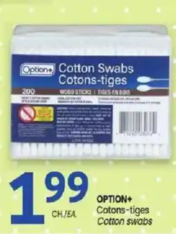 Uniprix OPTION+ Cotons-tiges Cotton swabs offer