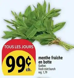 Marché Adonis Menthe fraîche en botte offer