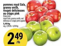 Marché Adonis Pommes royal gala, granny smith, rouges delicieuses ou cripps pink offer