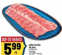 Marché Adonis Côtes de dos de porc offer