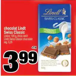 Super C chocolat Lindt Swiss Classic offer