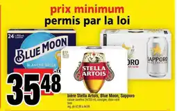 Super C bière Stella Artois, Blue Moon, Sapporo offer