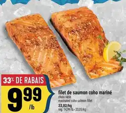 Marché Adonis Filet de saumon coho mariné offer