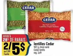 Marché Adonis Cedar lentilles offer