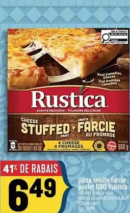 Marché Adonis Rustica pizza croûte farcie poulet BBQ offer