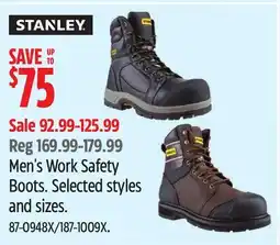 Canadian Tire Men's Work Safety Boots offer