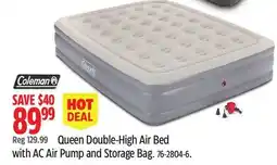 Canadian Tire Coleman Queen Double-High Air Bed with AC Air Pump and Storage Bag offer