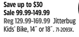 Canadian Tire Jitterbug Kids' Bike offer