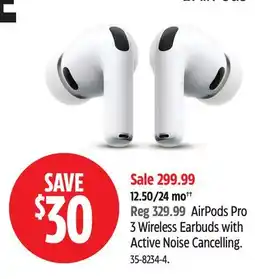 Canadian Tire AirPods Pro 3 Wireless Earbuds with Active Noise Cancelling offer