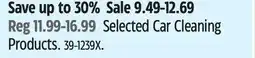 Canadian Tire Selected Car Cleaning Products offer