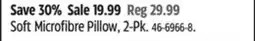 Canadian Tire Soft Microfiber Pillow offer