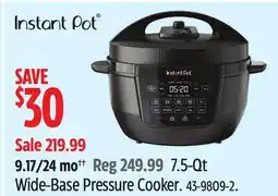 Canadian Tire Instant Pot 7.5-Qt Wide-Base Pressure Cooker offer