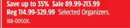 Canadian Tire Sauder Selected Organizers offer