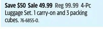 Canadian Tire 4-Pc Luggage Set offer