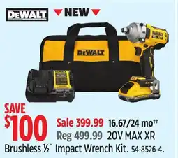 Canadian Tire 20V MAX XR Brushless 1⁄2˝ Impact Wrench Kit offer