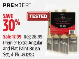 Canadian Tire Premier Extra Angular and Flat Paint Brush Set offer