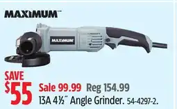 Canadian Tire 13A 4 ½ Angle Grinder offer