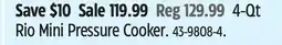 Canadian Tire Instant Pot Rio Mini Pressure Cooker offer