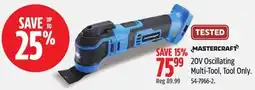 Canadian Tire MASTERCRAFT 20V Oscillating Multi-Tool offer