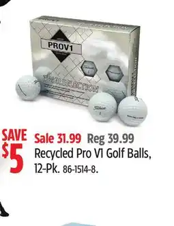Canadian Tire Recycled Pro V1 Golf Balls, 12-Pk offer