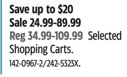 Canadian Tire Olympia Selected Shopping Carts offer