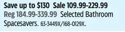 Canadian Tire For-living Selected Bathroom Spacesavers offer