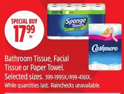 Canadian Tire Bathroom Tissue, Facial Tissue or Paper Towel offer