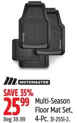 Canadian Tire Motomaster Multi-Season Floor Mat Set, 4-P offer