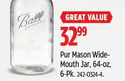 Canadian Tire Pur Mason Wide-Mouth Jar offer