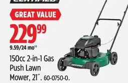 Canadian Tire 150cc 2-in-1 Gas Push Lawn Mower offer