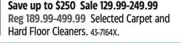 Canadian Tire Selected Carpet and Hard Floor Cleaners offer