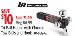 Canadian Tire Tri-Ball Mount with Chrome Tow Balls and Hook offer