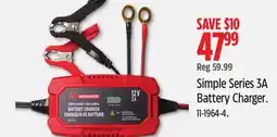Canadian Tire Simple Series 3A Battery Charger offer