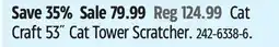 Canadian Tire Cat Craft 53˝ Cat Tower Scratcher offer