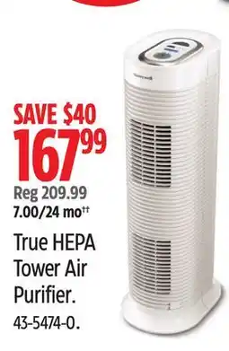 Canadian Tire Honeywell True HEPA Tower Air Purifier offer