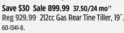 Canadian Tire Champion 212cc Gas Rear Tine Tiller, 19 offer