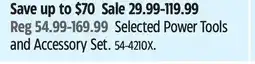 Canadian Tire Selected Power Tools and Accessory Set offer