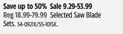 Canadian Tire Selected Mastercraft Saw Blade Sets offer