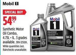 Canadian Tire Mobil 1 Synthetic Motor Oil Combo offer