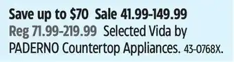 Canadian Tire Selected Vida by PADERNO Countertop Appliances offer