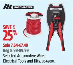 Canadian Tire Selected Automotive Wires, Electrical Tools and Kits offer