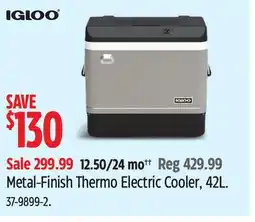 Canadian Tire Metal-Finish Thermo Electric Cooler, 42L offer